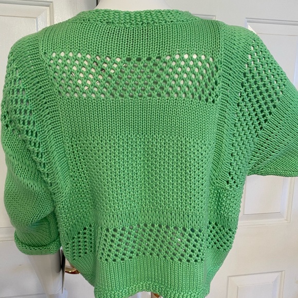 Vibrant Green Women's Knit Sweater Size S NWT - Picture 3 of 5